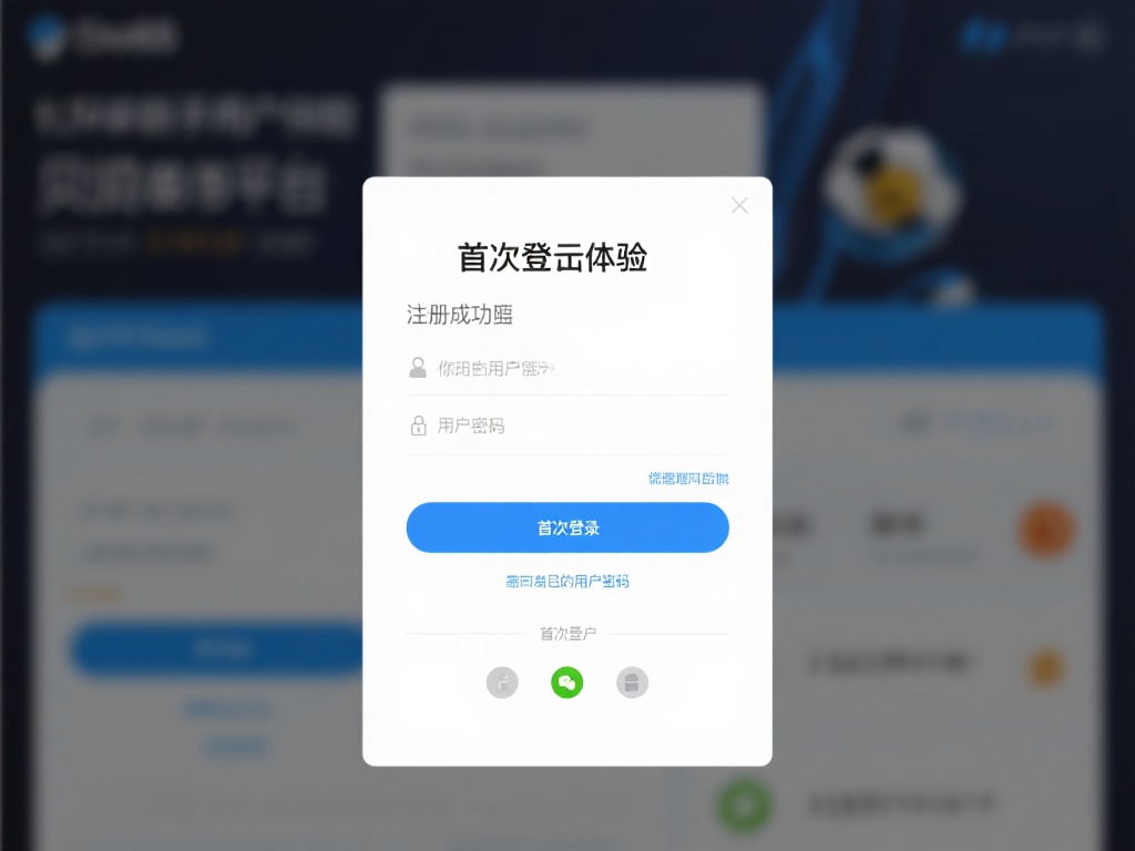 首次登陆体验：注册成功后，使用你的用户名和密码完成
